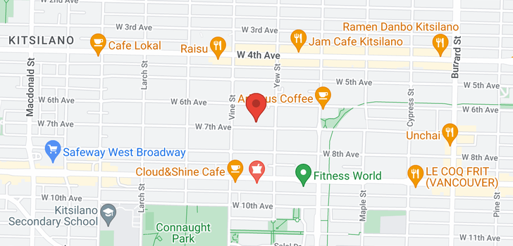 map of 102 2239 W 7TH AVENUE